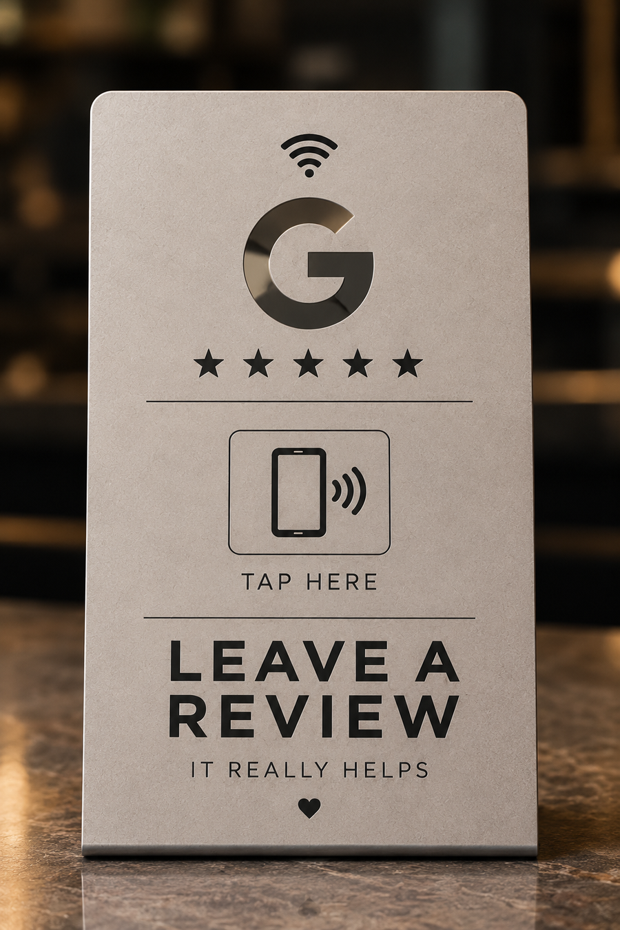 NFC Google review stand